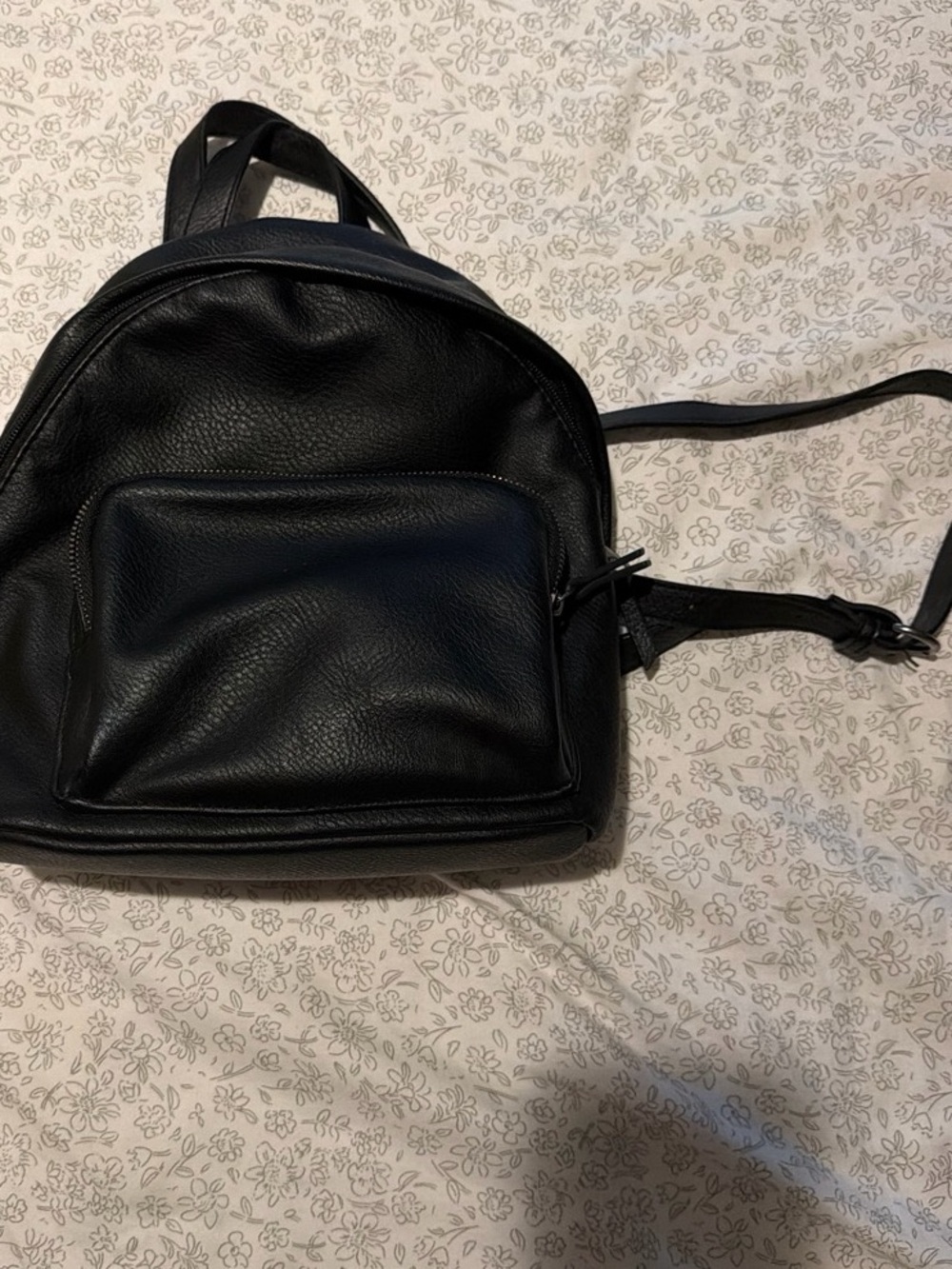 Black Faux Leather Mini Backpack - Universal Thread